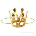 Wholesale Gold Plastic Head Crown For Adults,Queen Crown For Sale
